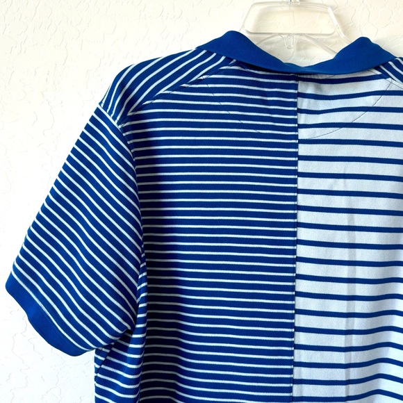 NIKE Men's Golf Dri-Fit Blue Stripe Polo Shirt XL - Picture 3 of 7